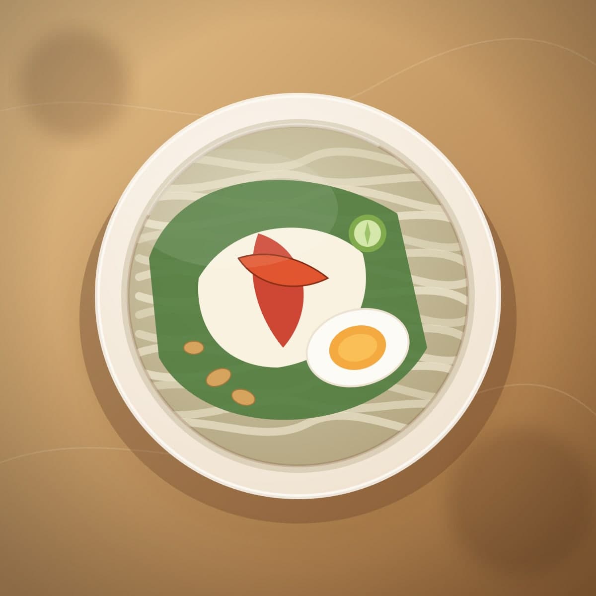 Nasi lemak with sambal, egg and peanuts